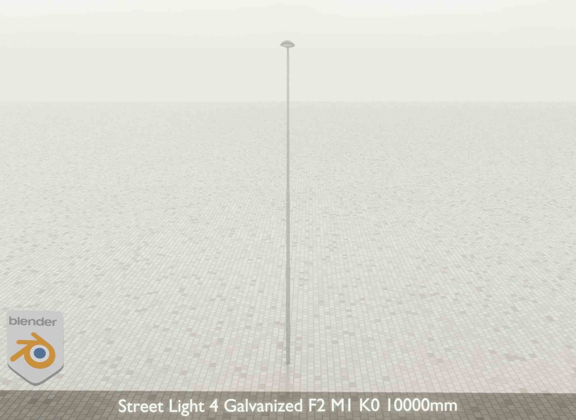 Street Light 4 Galvanized F2 M1 K0 10000mm Low-poly 3D model_51