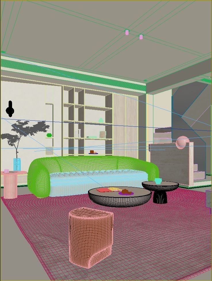 Living Room 3D model_7