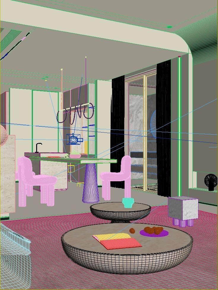 Living Room 3D model_8