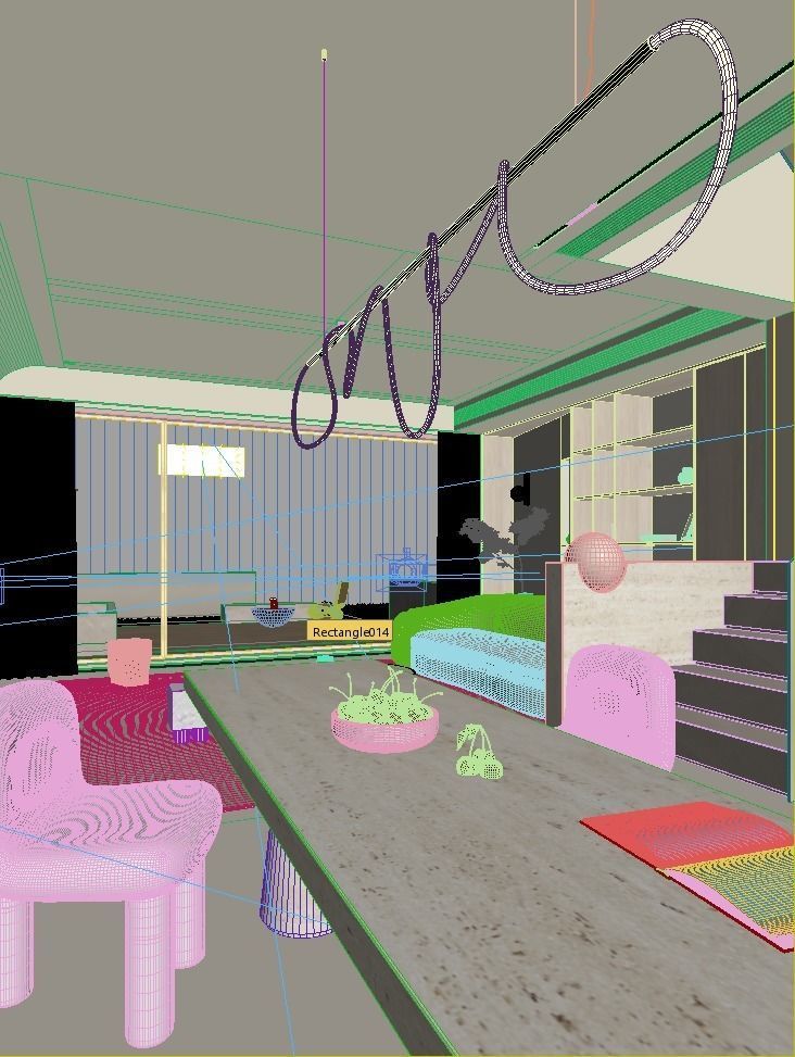 Living Room 3D model_9