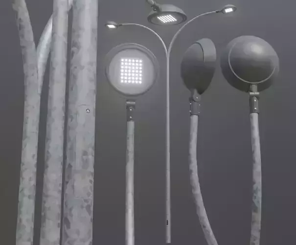 Street Light 4 Galvanized F2 M3 K0 6000mm