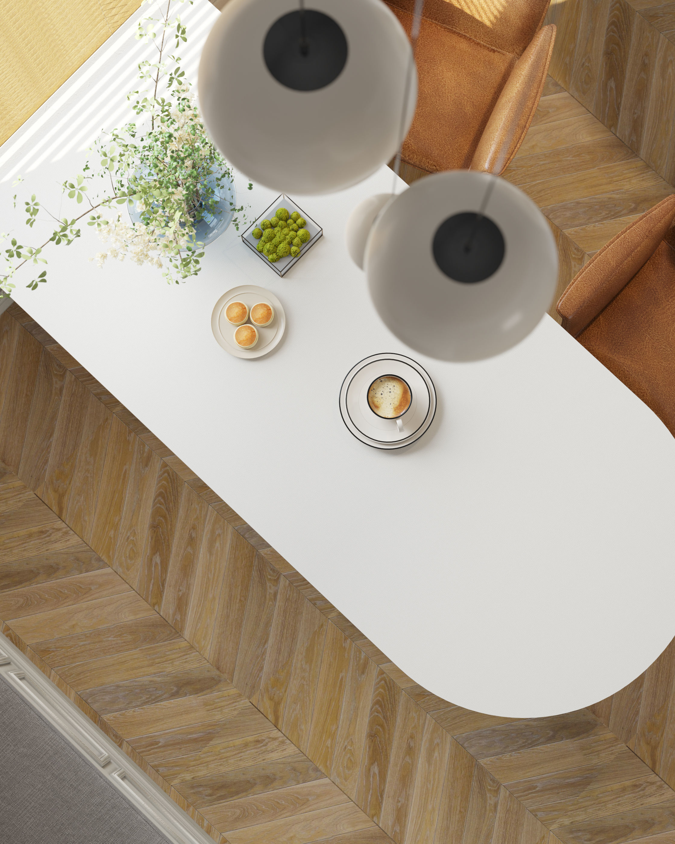 Mid Century interior scene 3D model 3D model_4