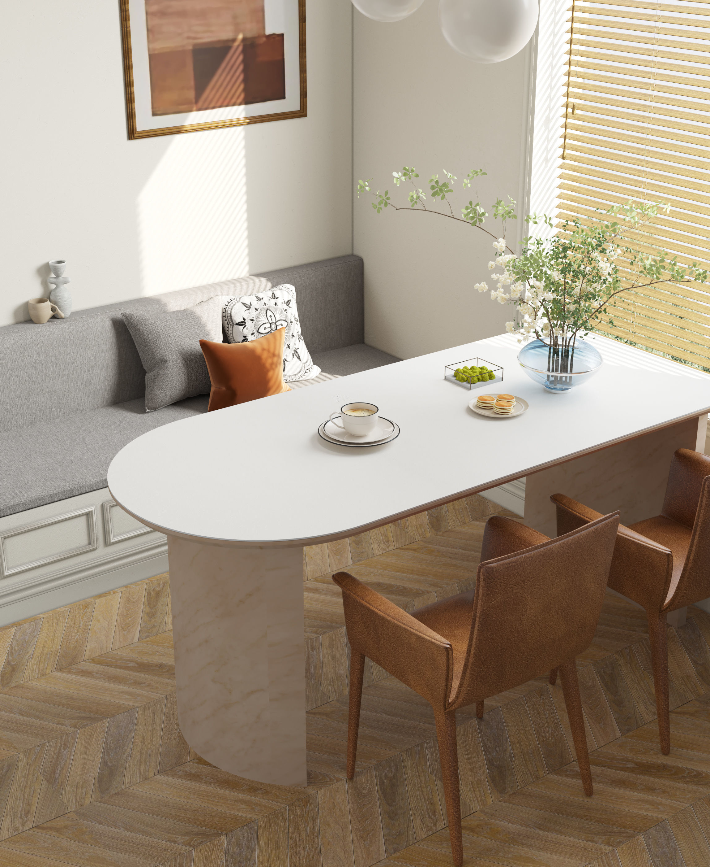 Mid Century interior scene 3D model 3D model_7
