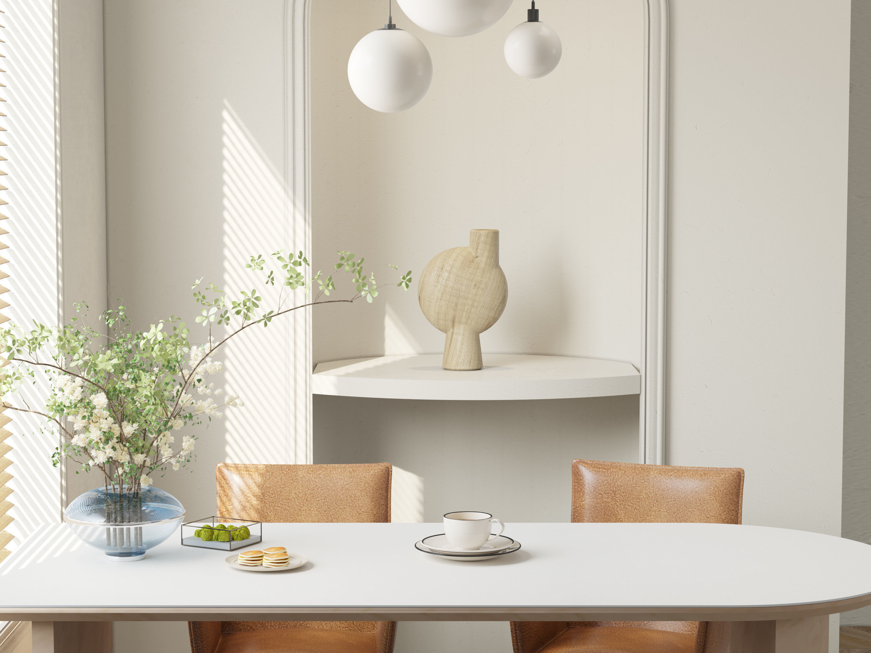 Mid Century interior scene 3D model 3D model_5