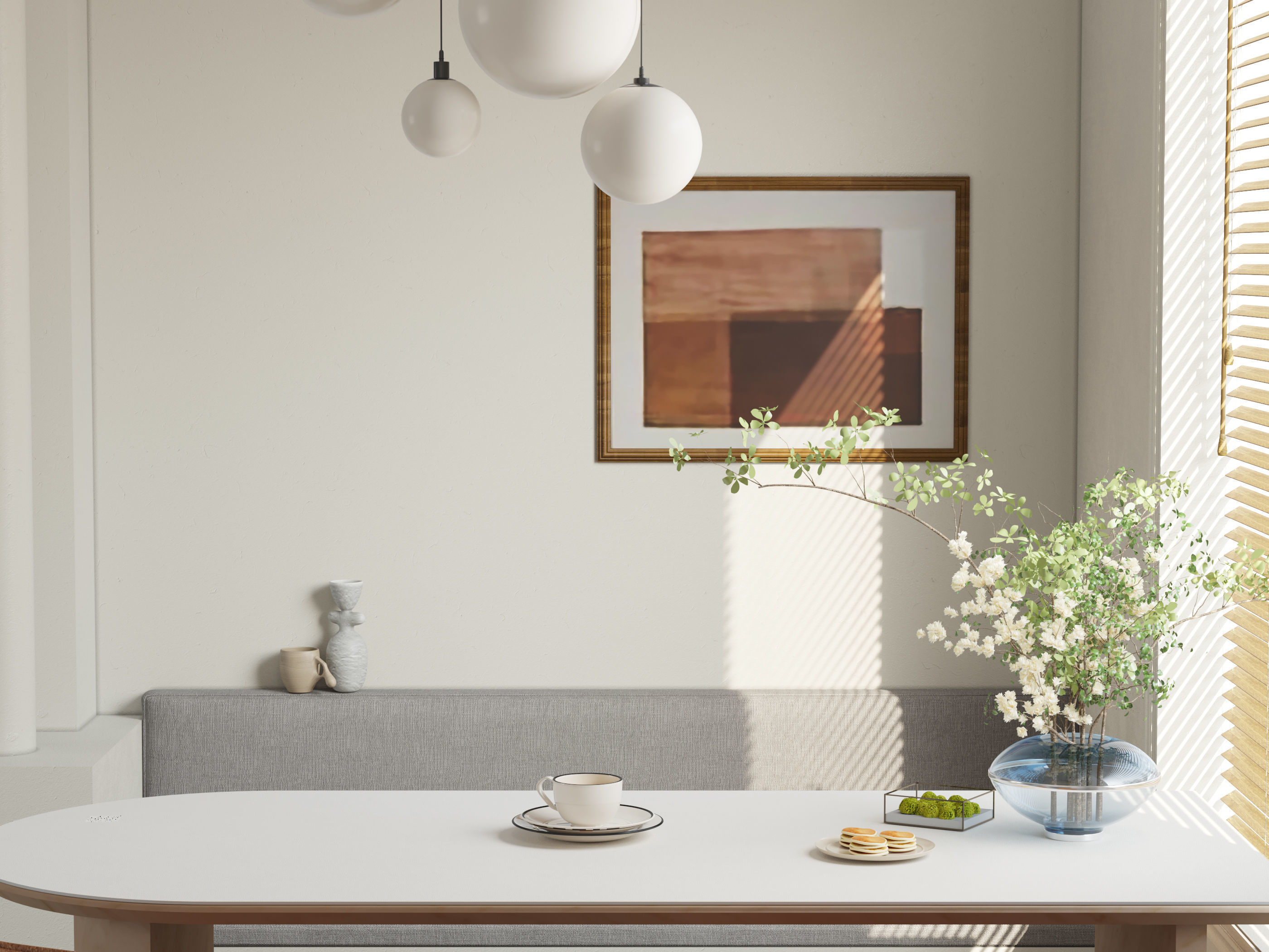 Mid Century interior scene 3D model 3D model_8