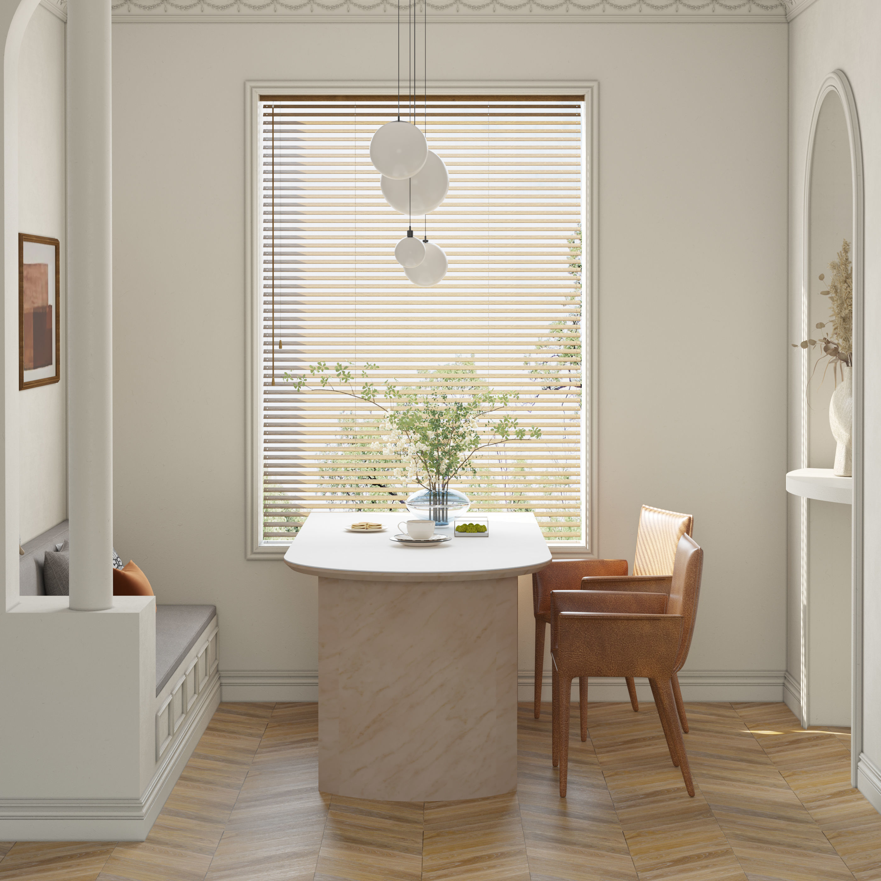 Mid Century interior scene 3D model 3D model_3