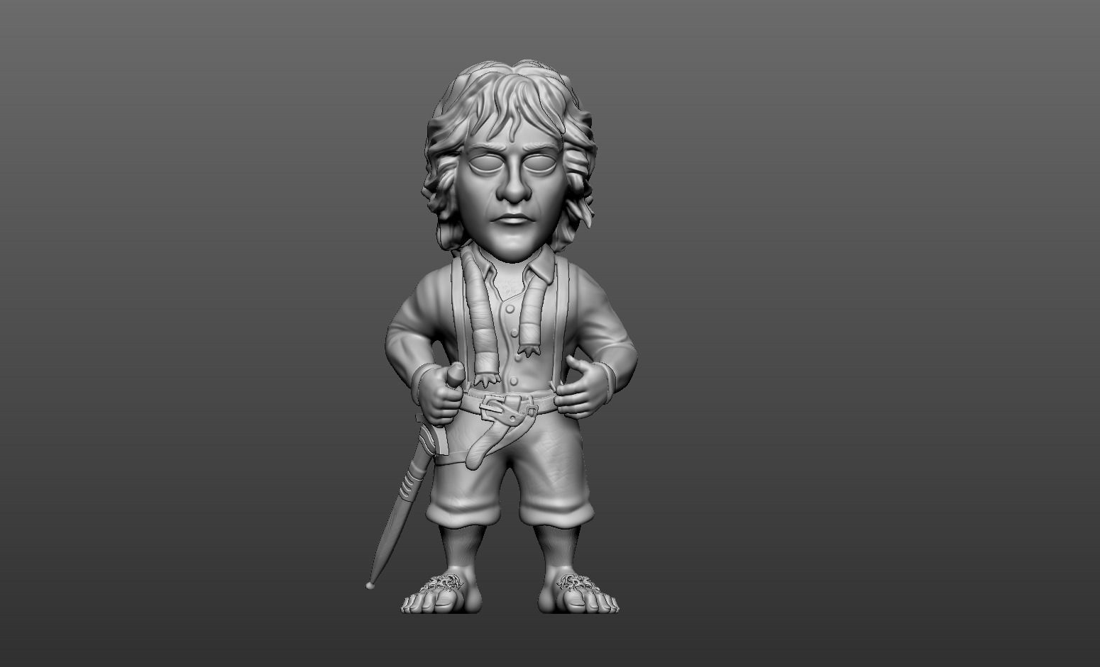 LotR- Fellowship of the Ring Cartoon Figure Collection 3D print model_10