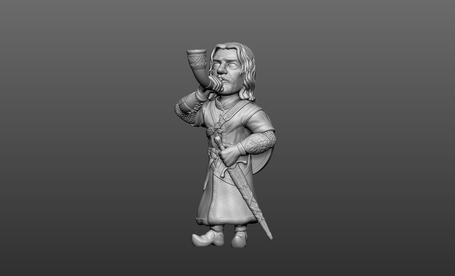 LotR- Fellowship of the Ring Cartoon Figure Collection 3D print model_6