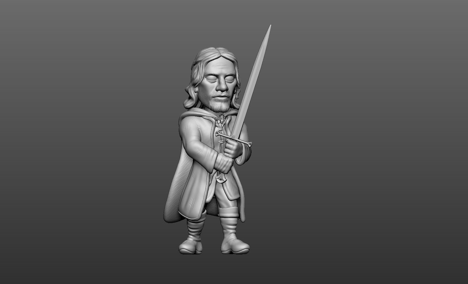 LotR- Fellowship of the Ring Cartoon Figure Collection 3D print model_2