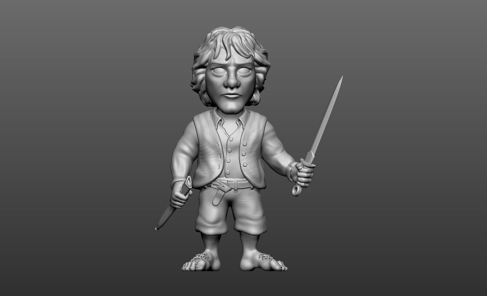 LotR- Fellowship of the Ring Cartoon Figure Collection 3D print model_9