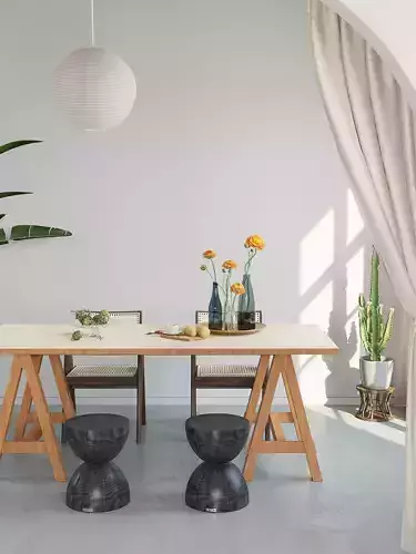 Industrial Living Interior scene 