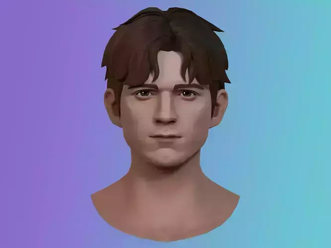 Free Stylized Male Hairstyle  Free low-poly 3D model