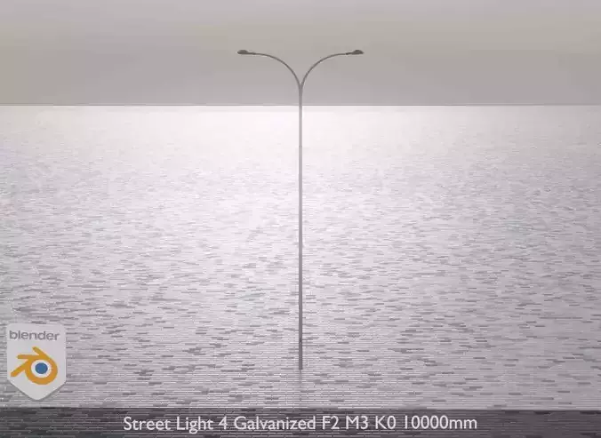 Street Light 4 Galvanized F2 M3 K0 10000mm 