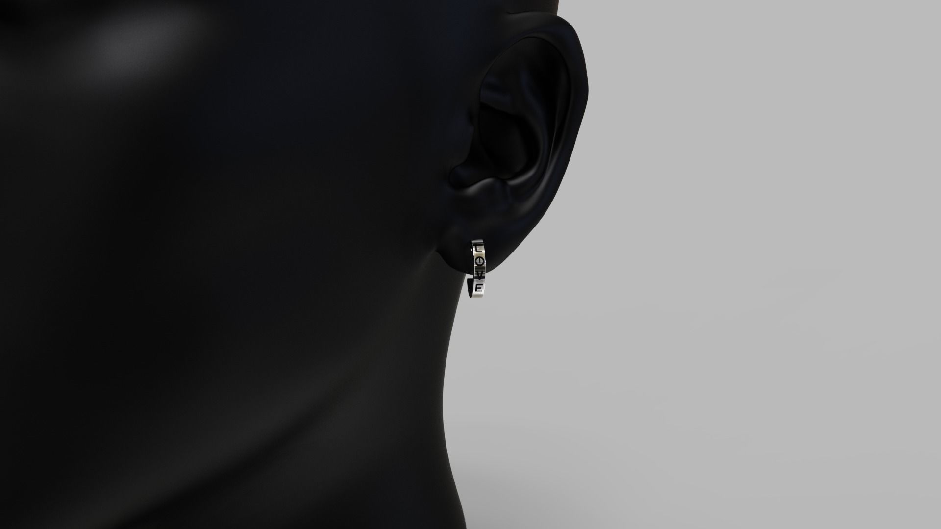 Small love Earrings 3D print model_10