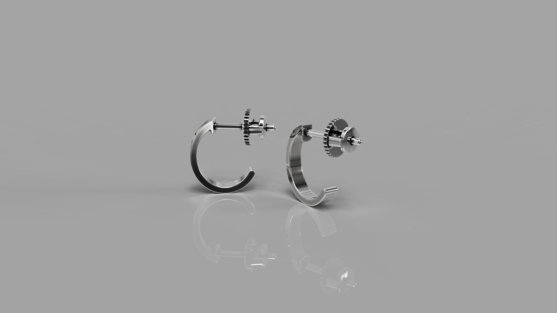 Small love Earrings 3D print model_7