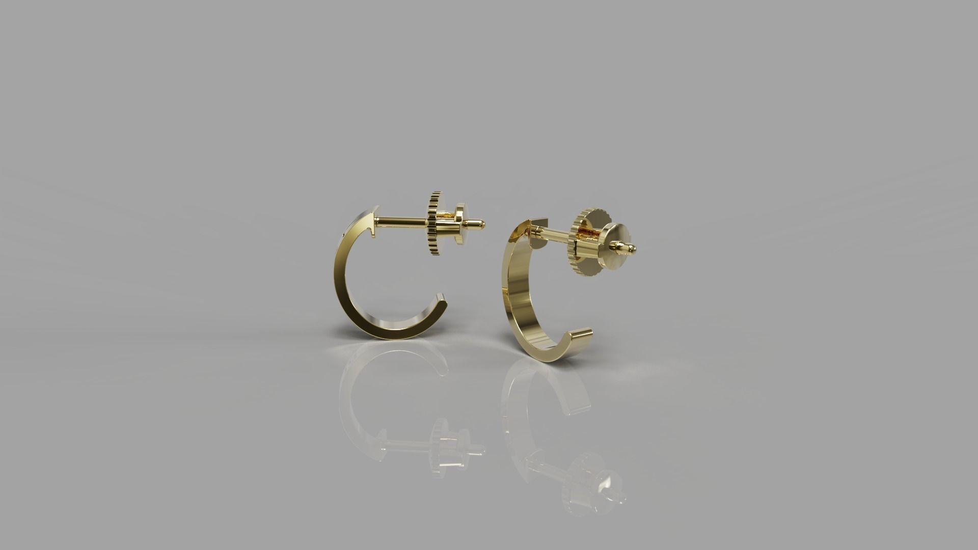 Small love Earrings 3D print model_3