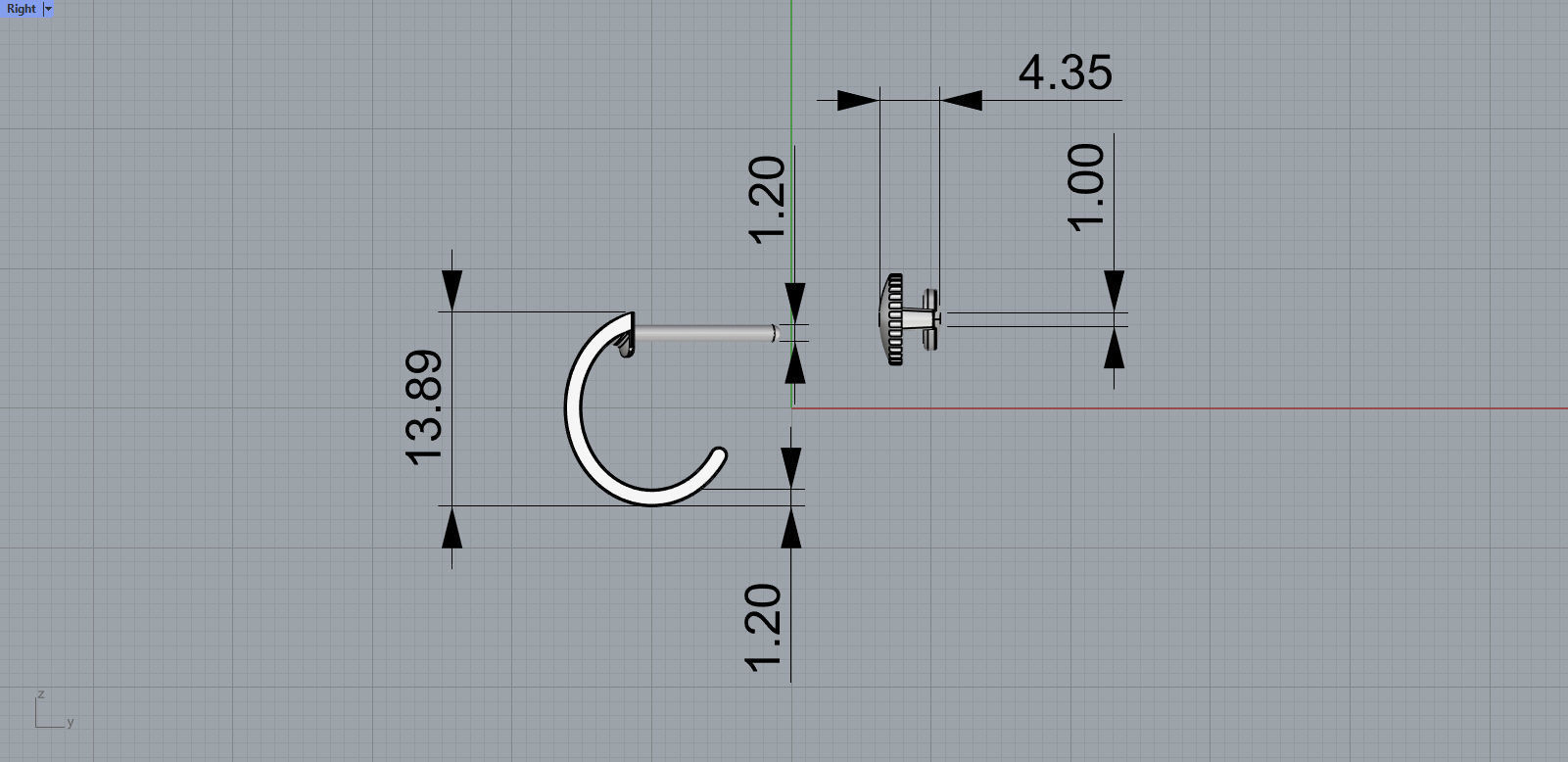 Small love Earrings 3D print model_12