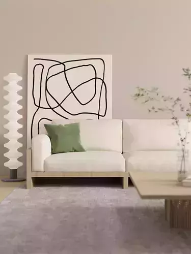 Modern residential indoor 3 d model