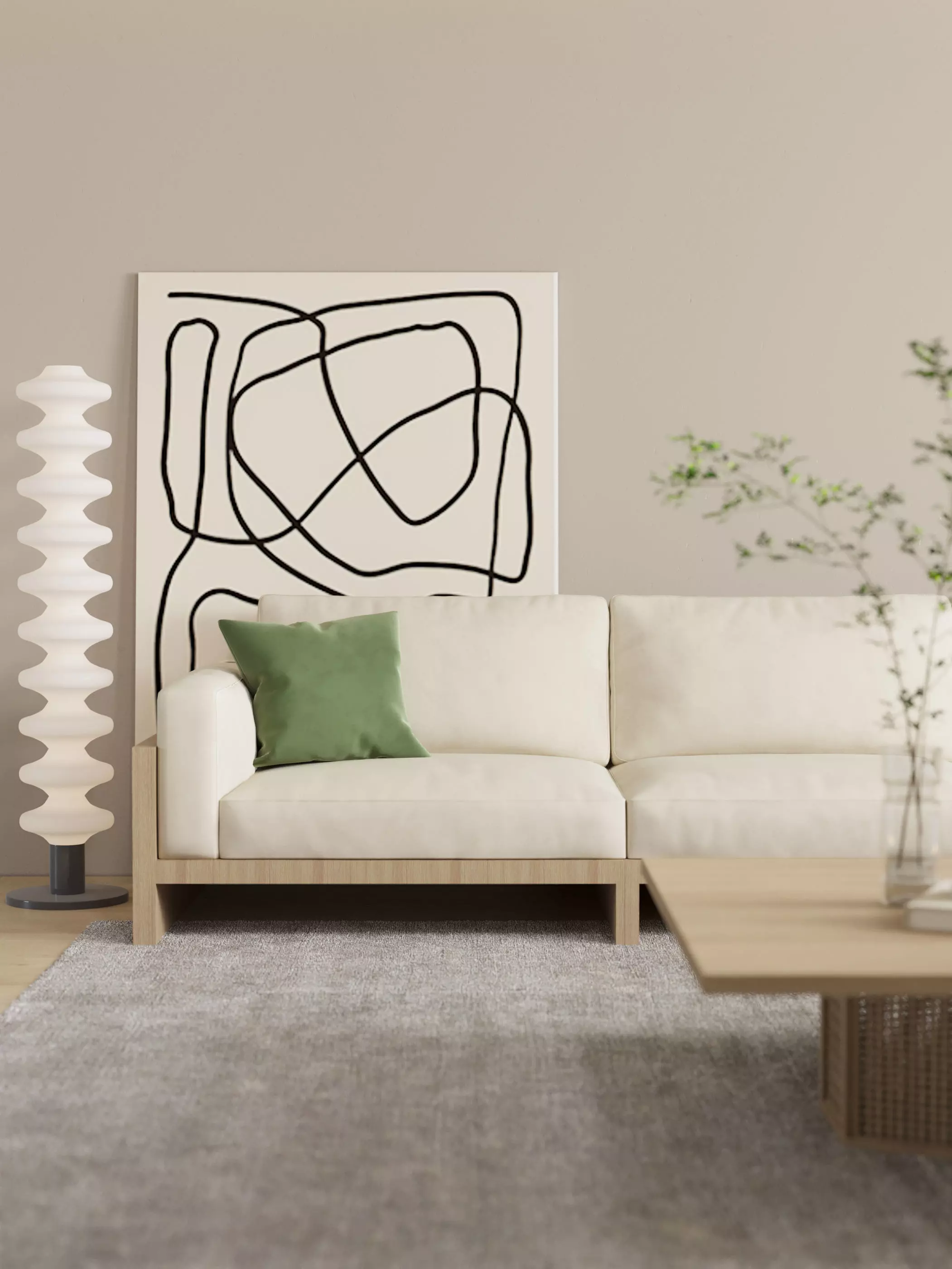 Modern residential indoor 3 d model 3D model_0