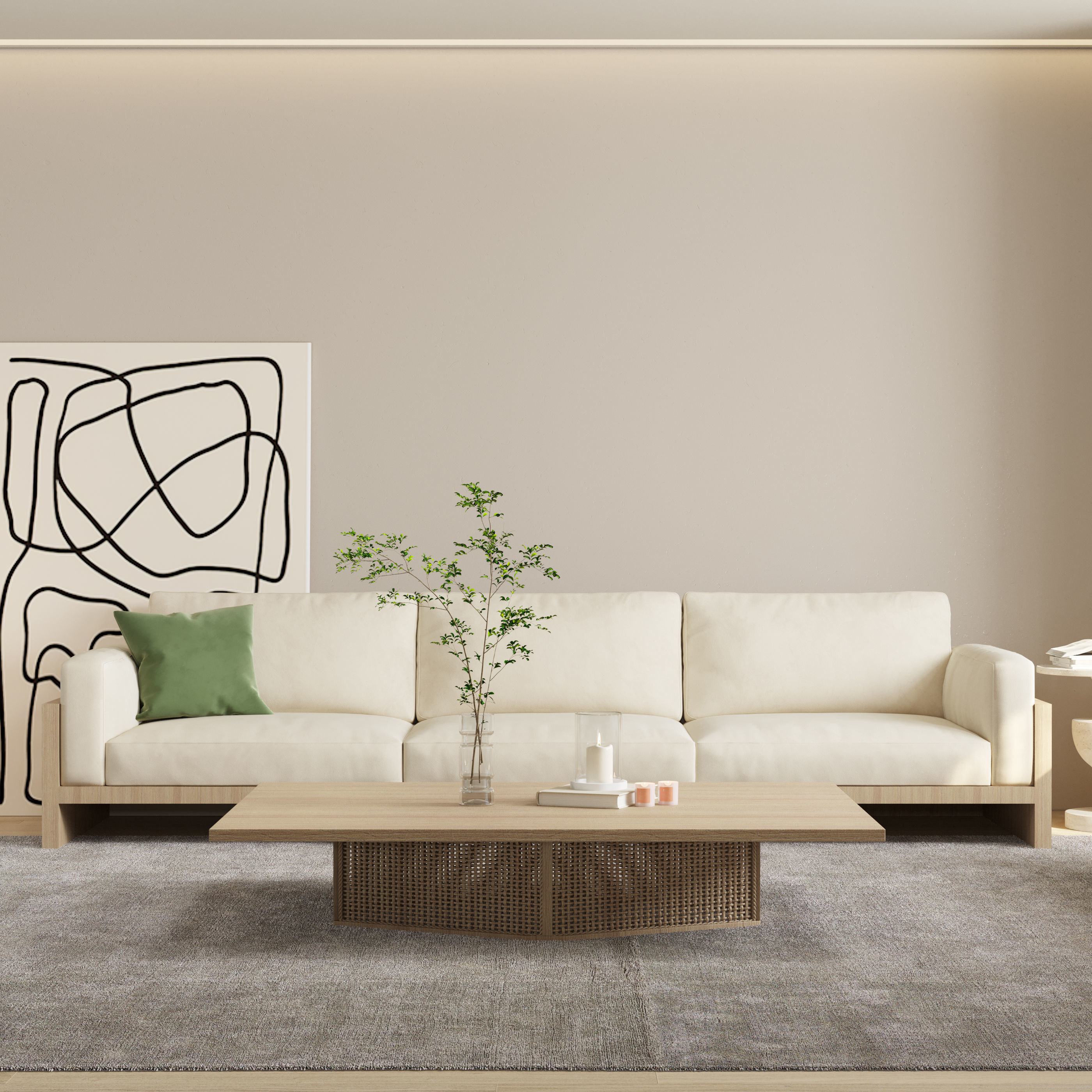 Modern residential indoor 3 d model 3D model_6