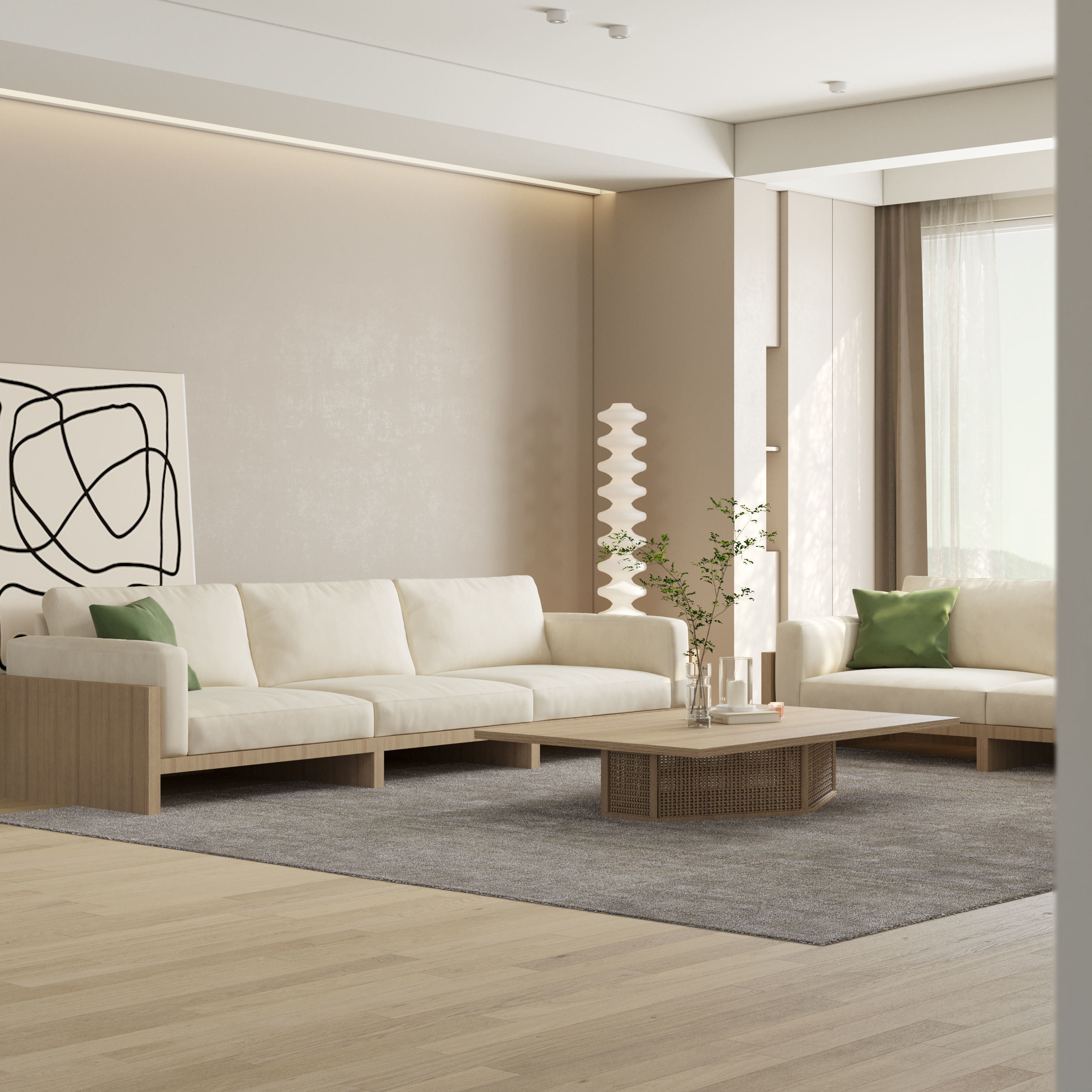 Modern residential indoor 3 d model 3D model_1