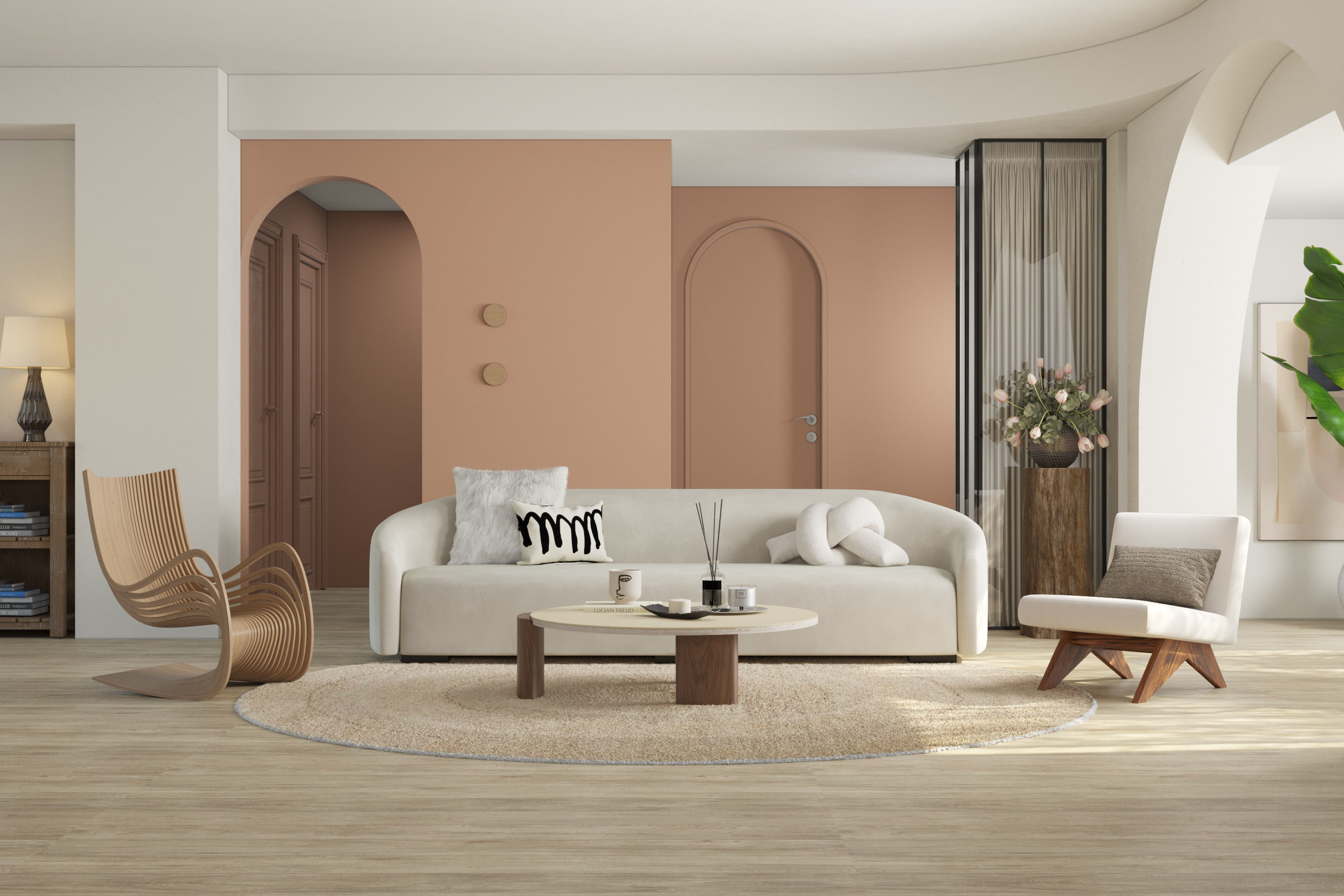 Mid Century interior scene 3D model 3D model_2