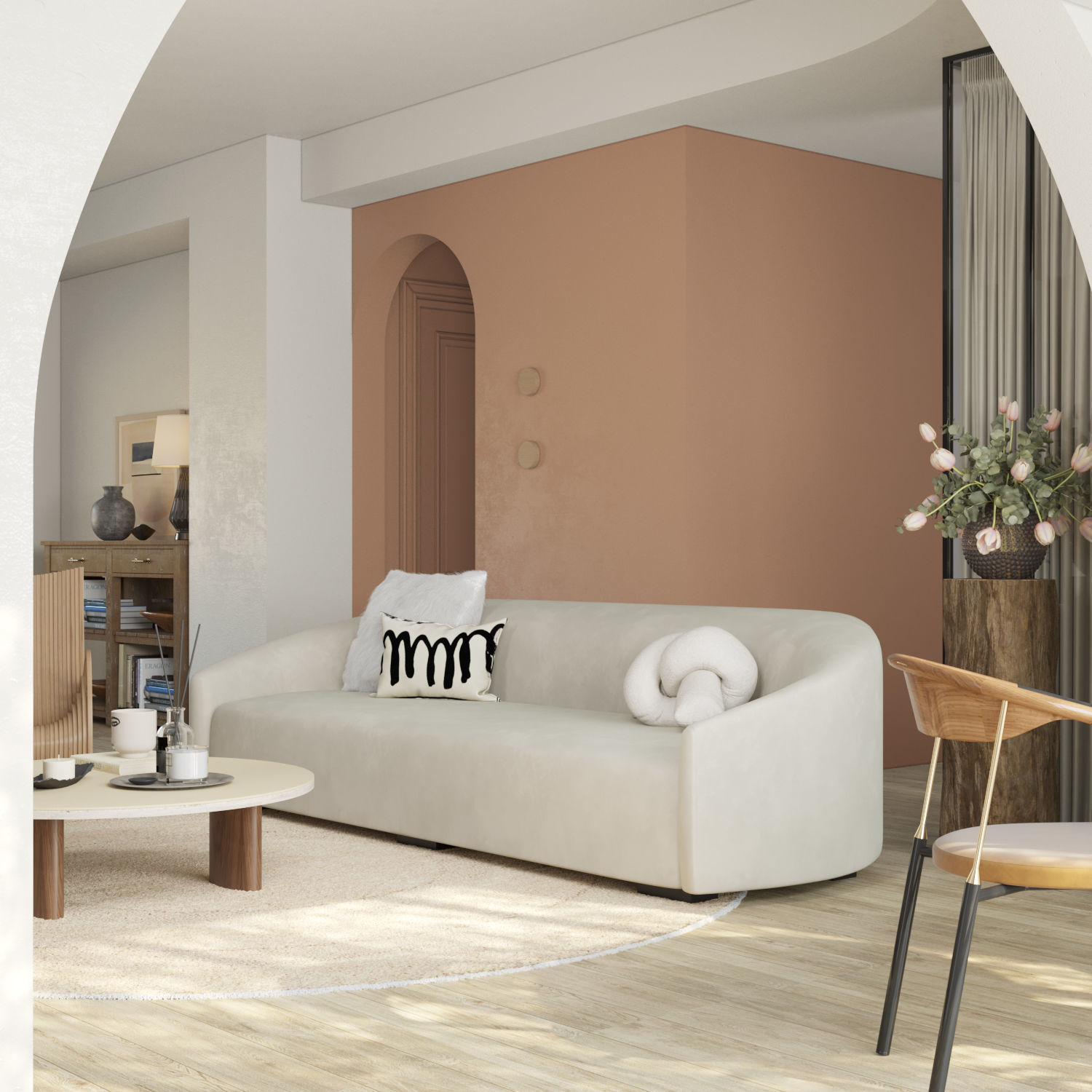 Mid Century interior scene 3D model 3D model_8