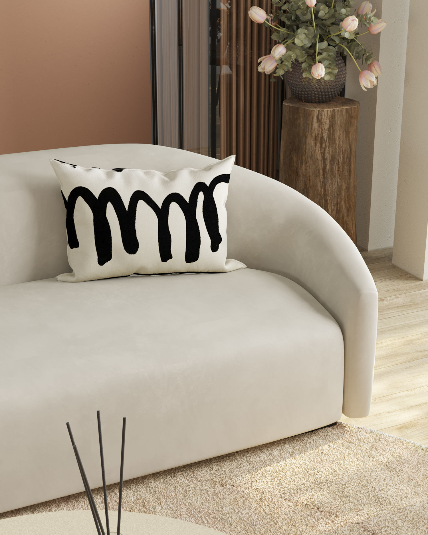 Mid Century interior scene 3D model 3D model_9