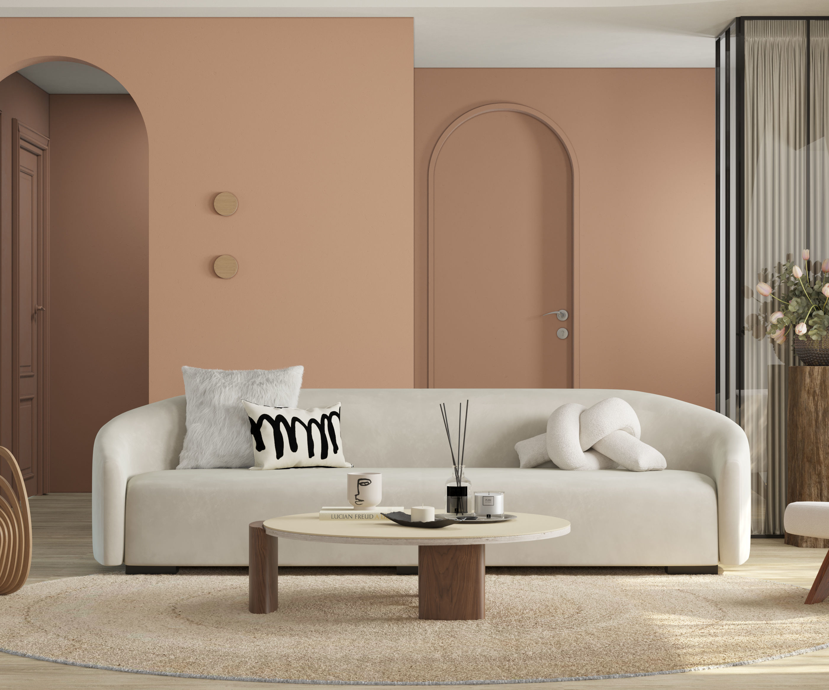 Mid Century interior scene 3D model 3D model_5