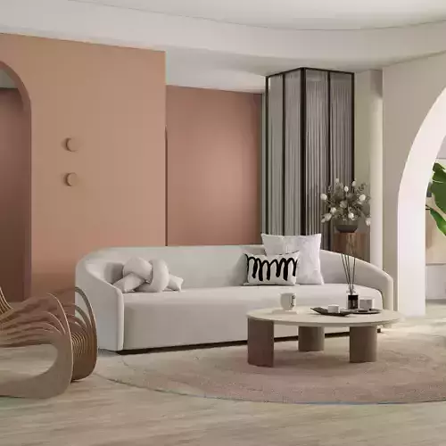 Mid Century interior scene 3D model