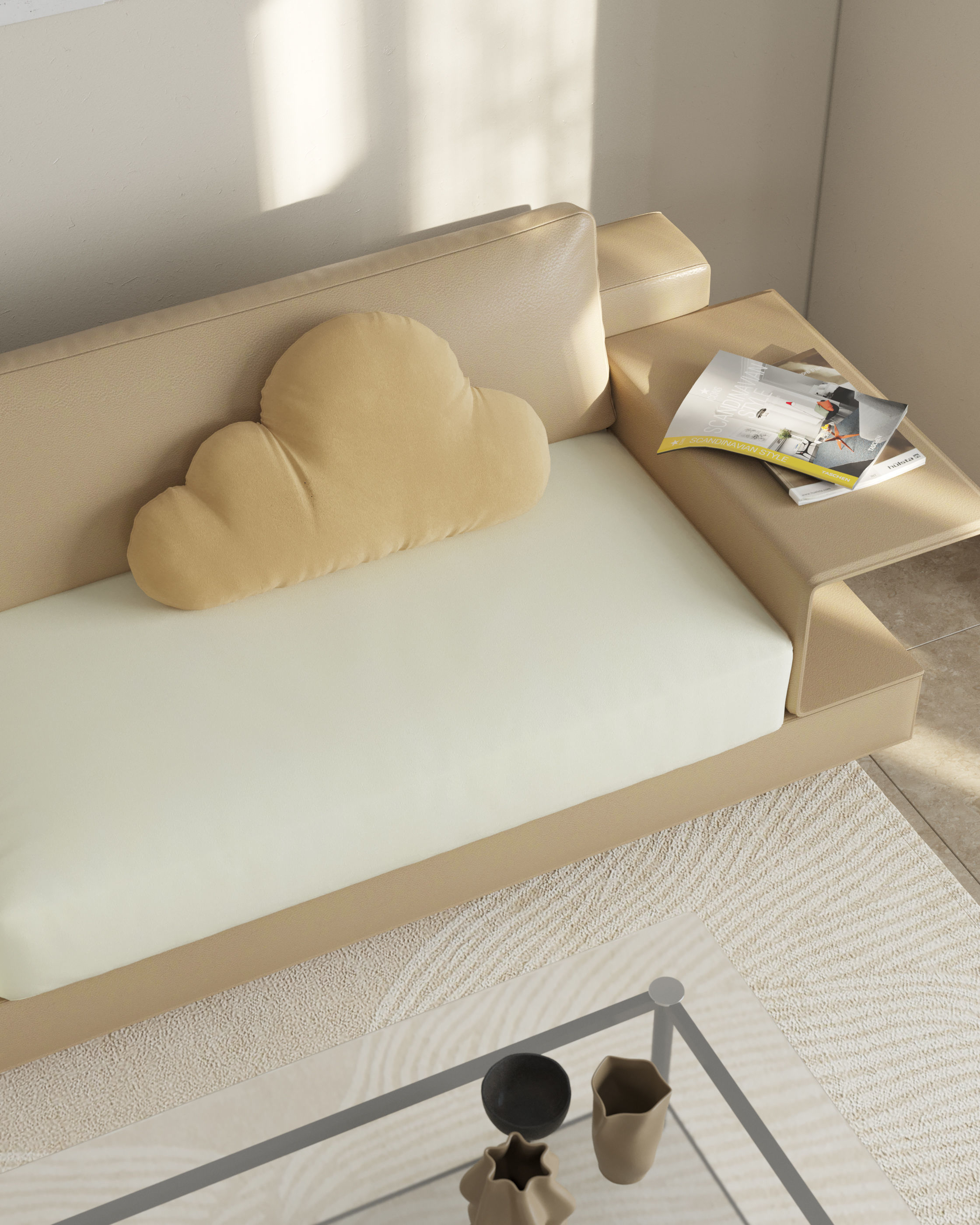 Mid Century interior scene 3D model 3D model_9