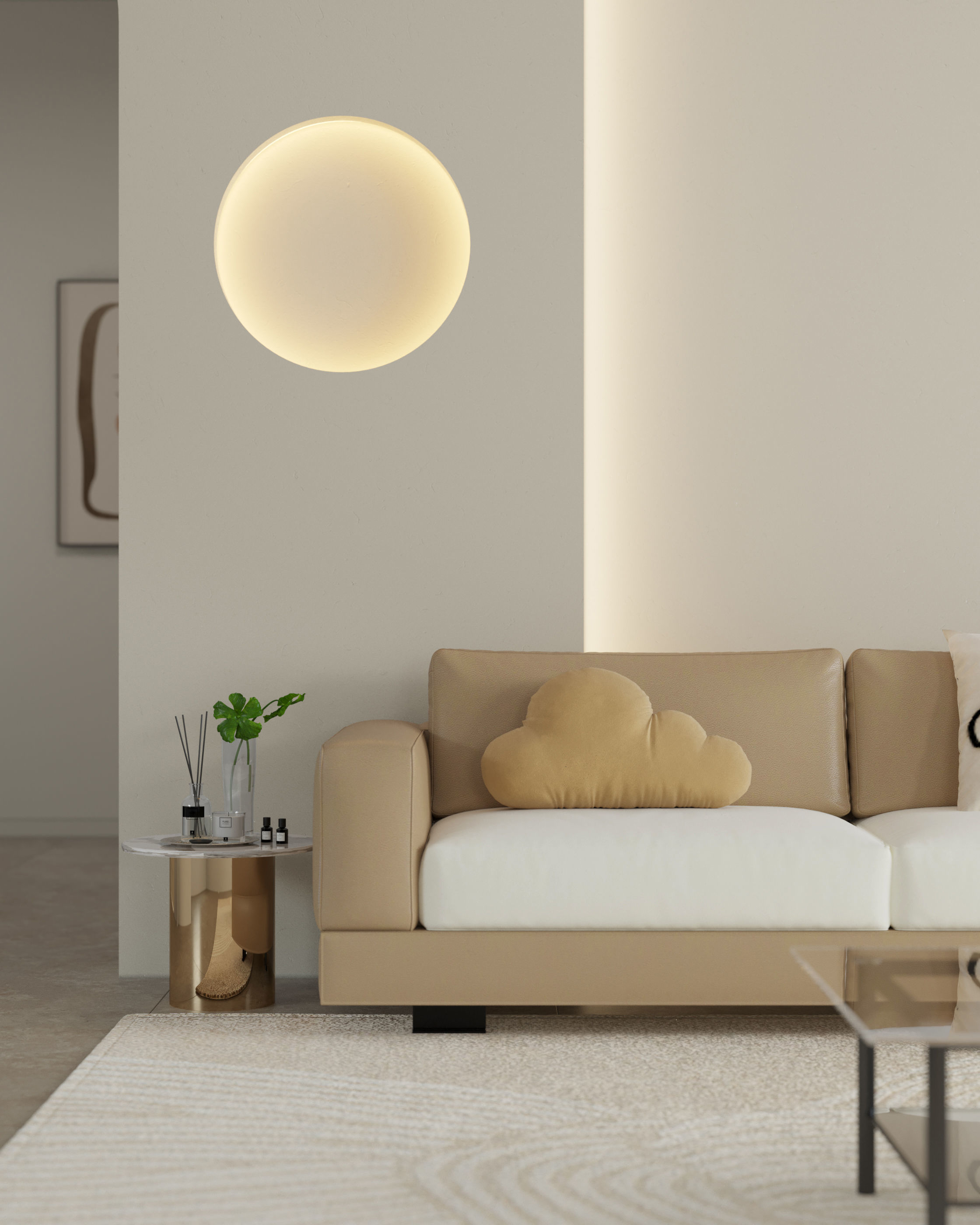 Mid Century interior scene 3D model 3D model_4