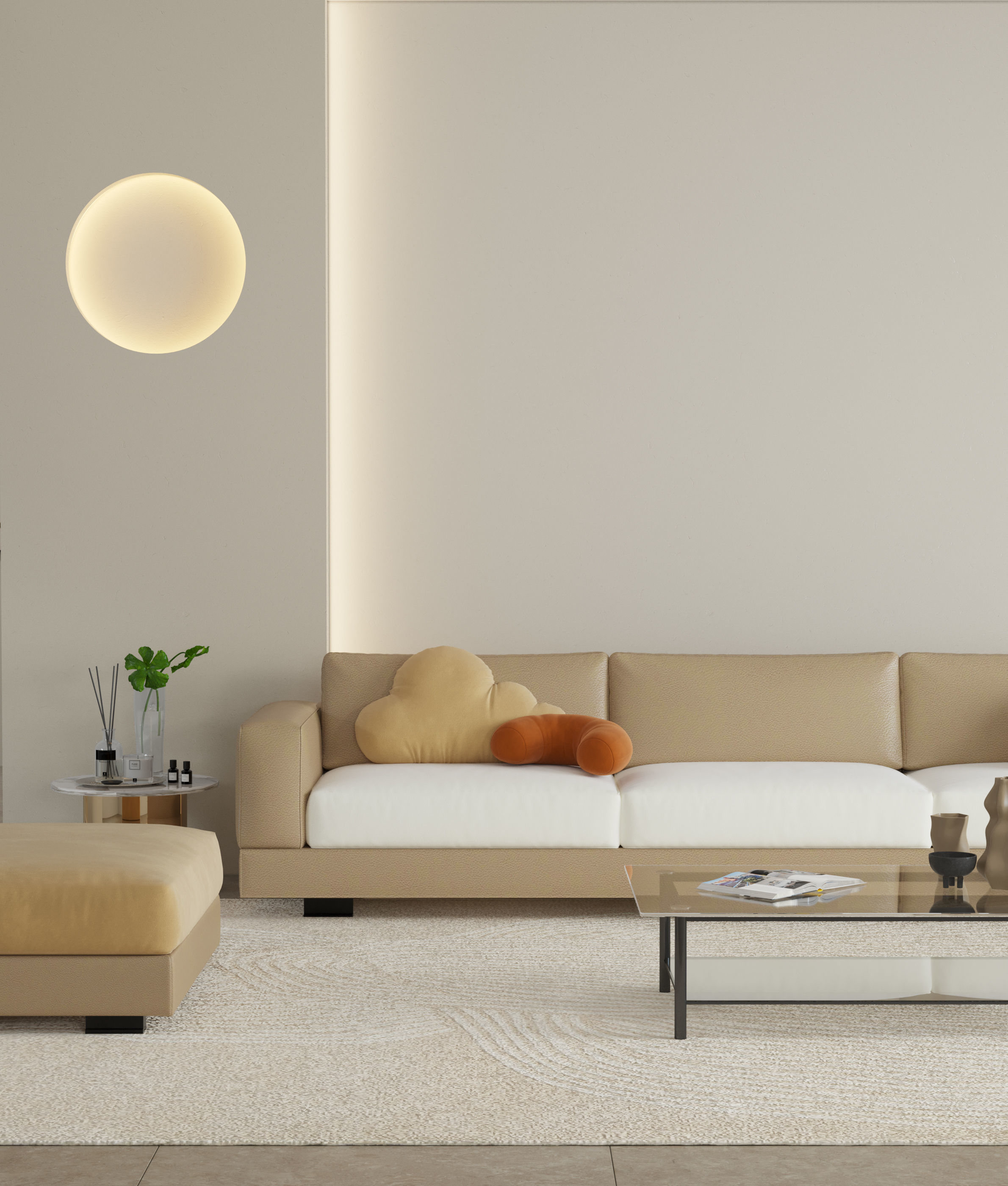 Mid Century interior scene 3D model 3D model_10