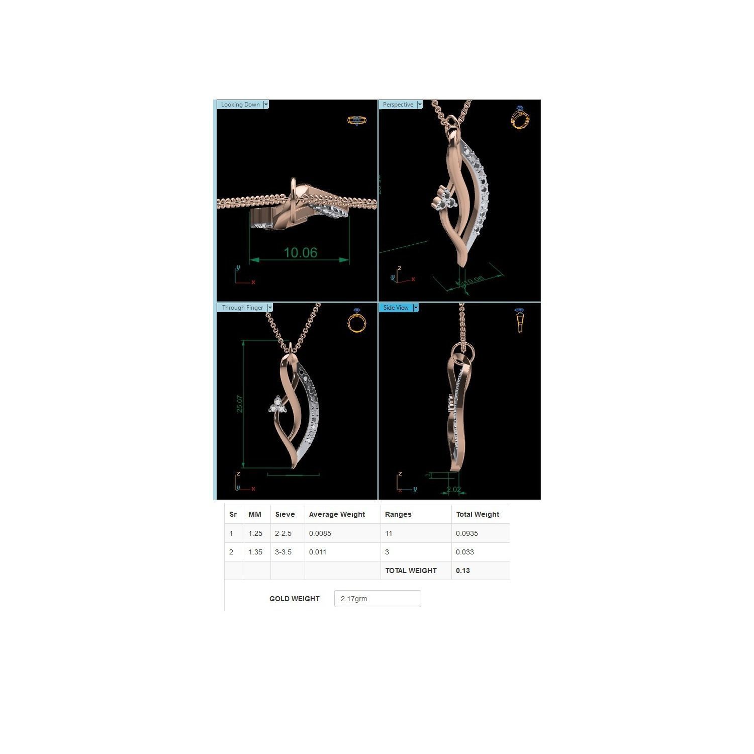 Women Pendant STL OBJ FBX Renders Details 3D print model_2