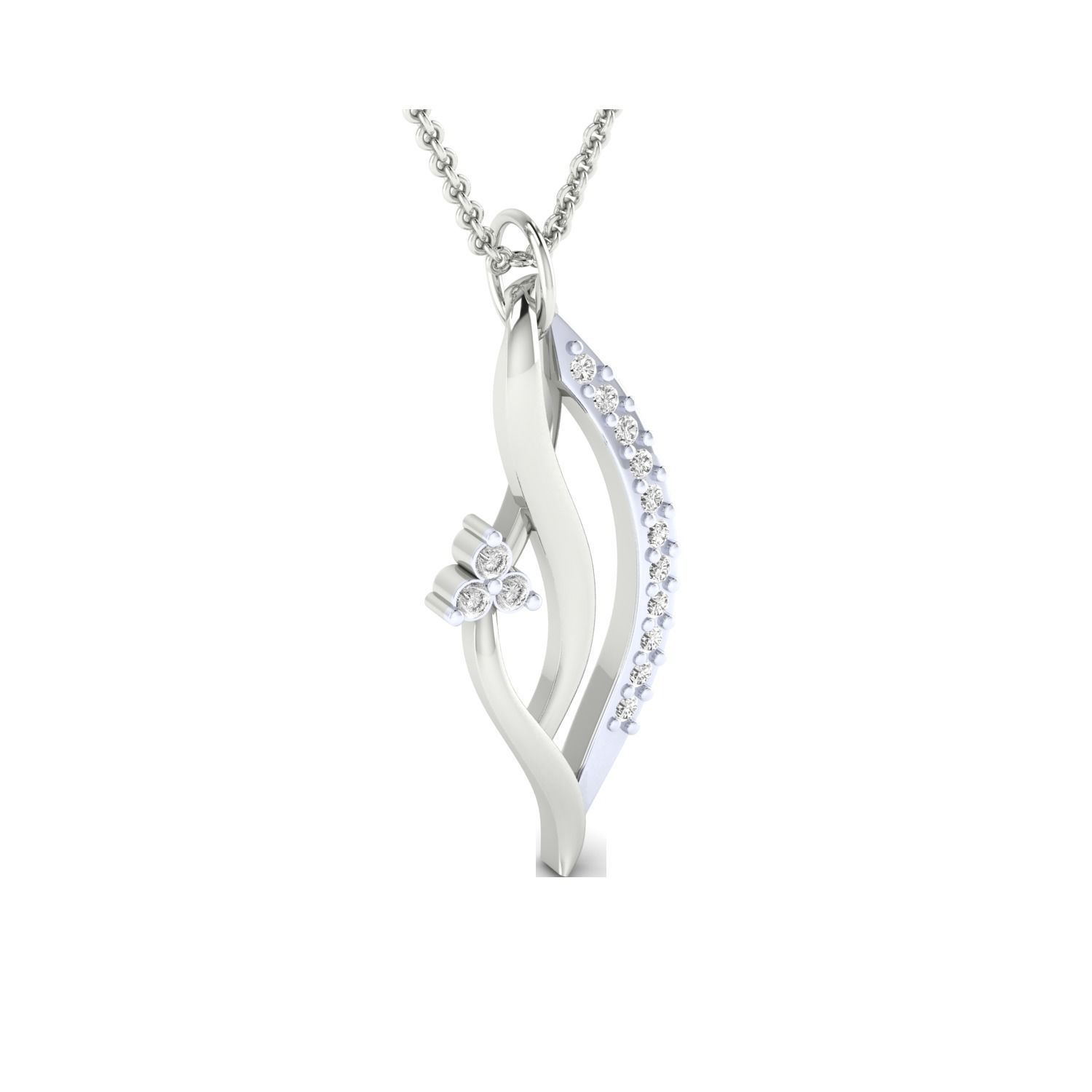 Women Pendant STL OBJ FBX Renders Details 3D print model_10