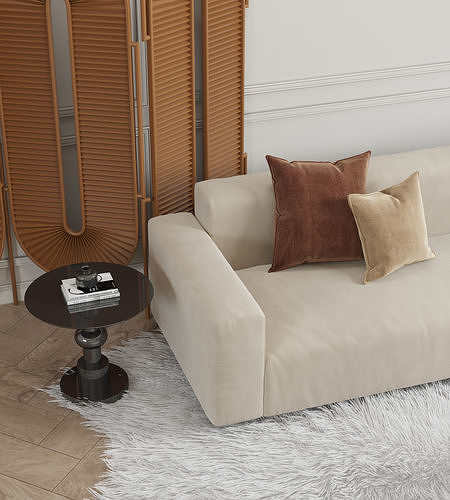 Parisian interior scene 3D model 3D model 3