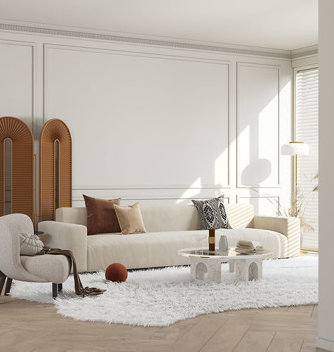 Parisian interior scene 3D model 3D model 6