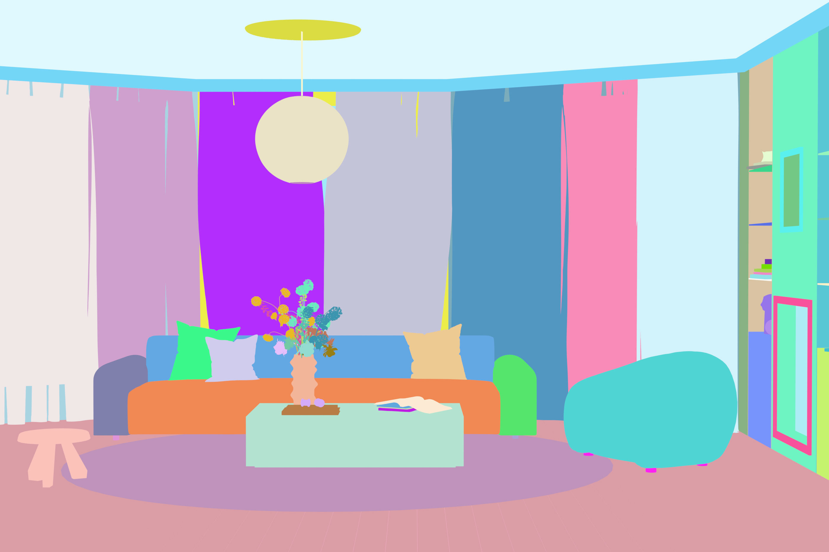 Modern residential indoor 3 d model 3D model_1