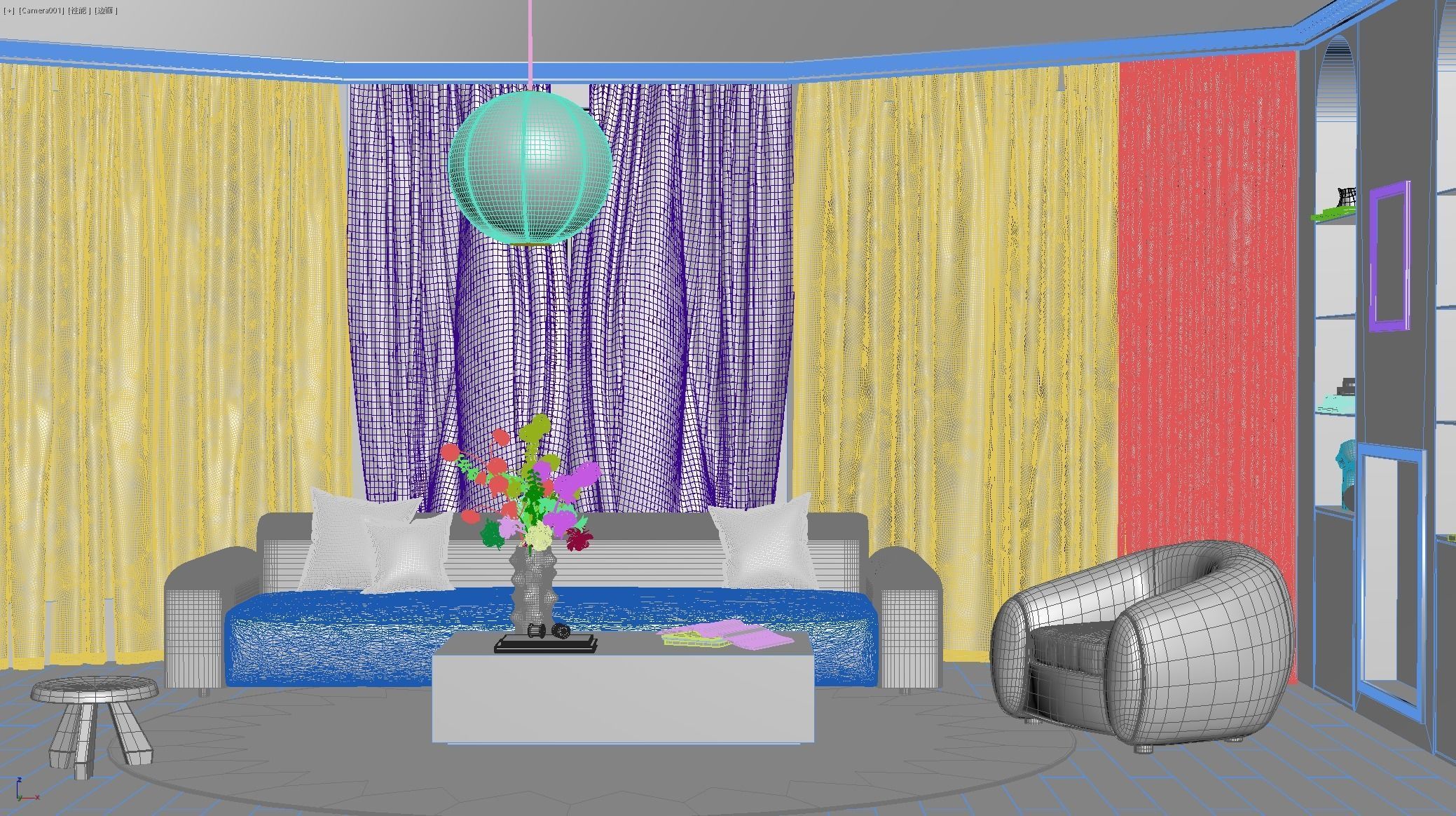 Modern residential indoor 3 d model 3D model_10