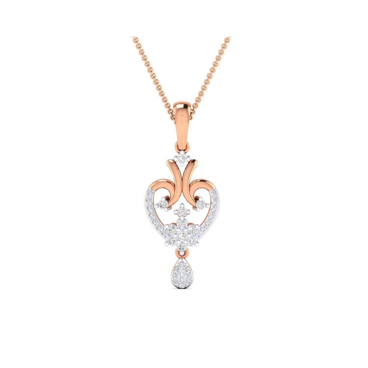 Women Pendant STL OBJ FBX Renders Details 3D print model_3