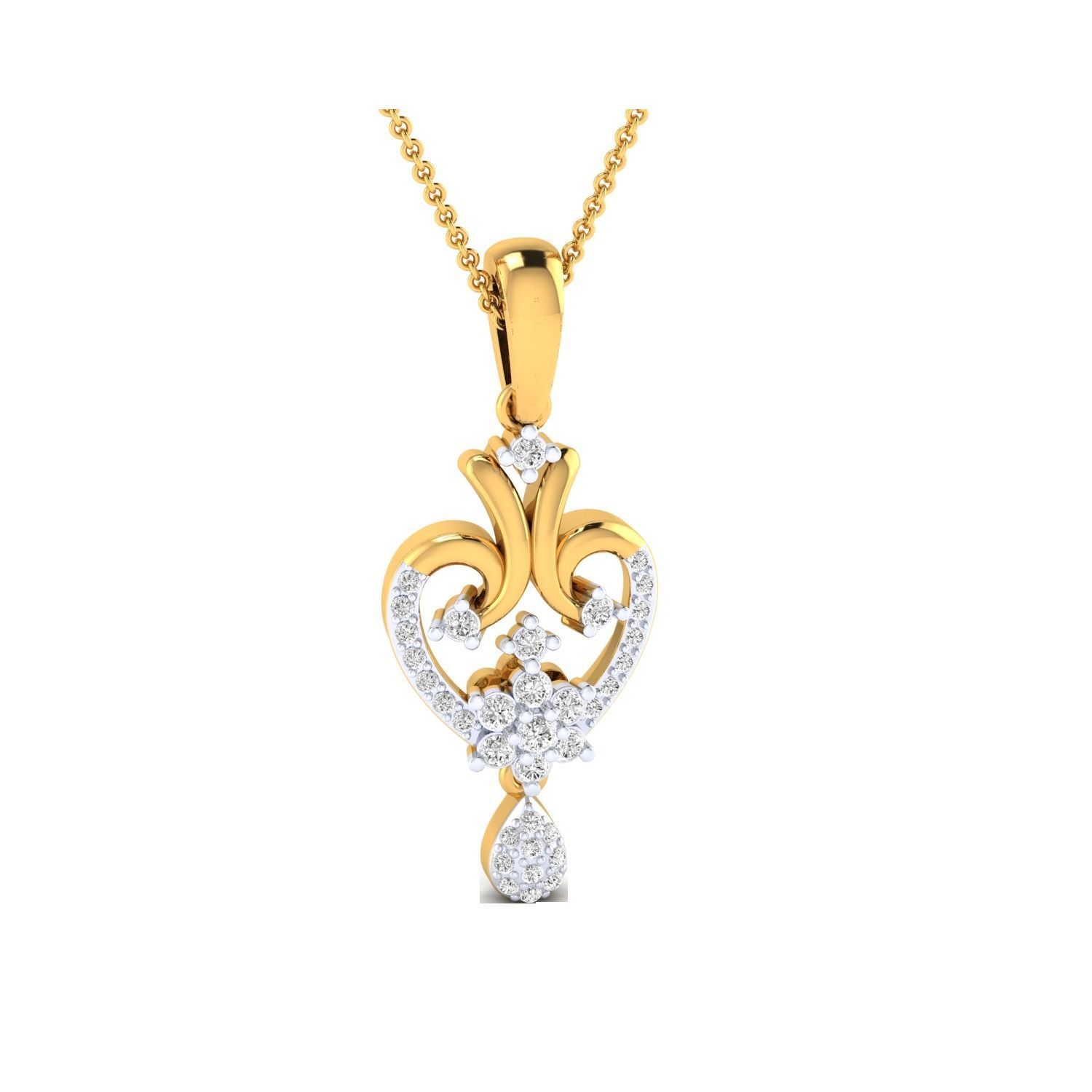 Women Pendant STL OBJ FBX Renders Details 3D print model_12