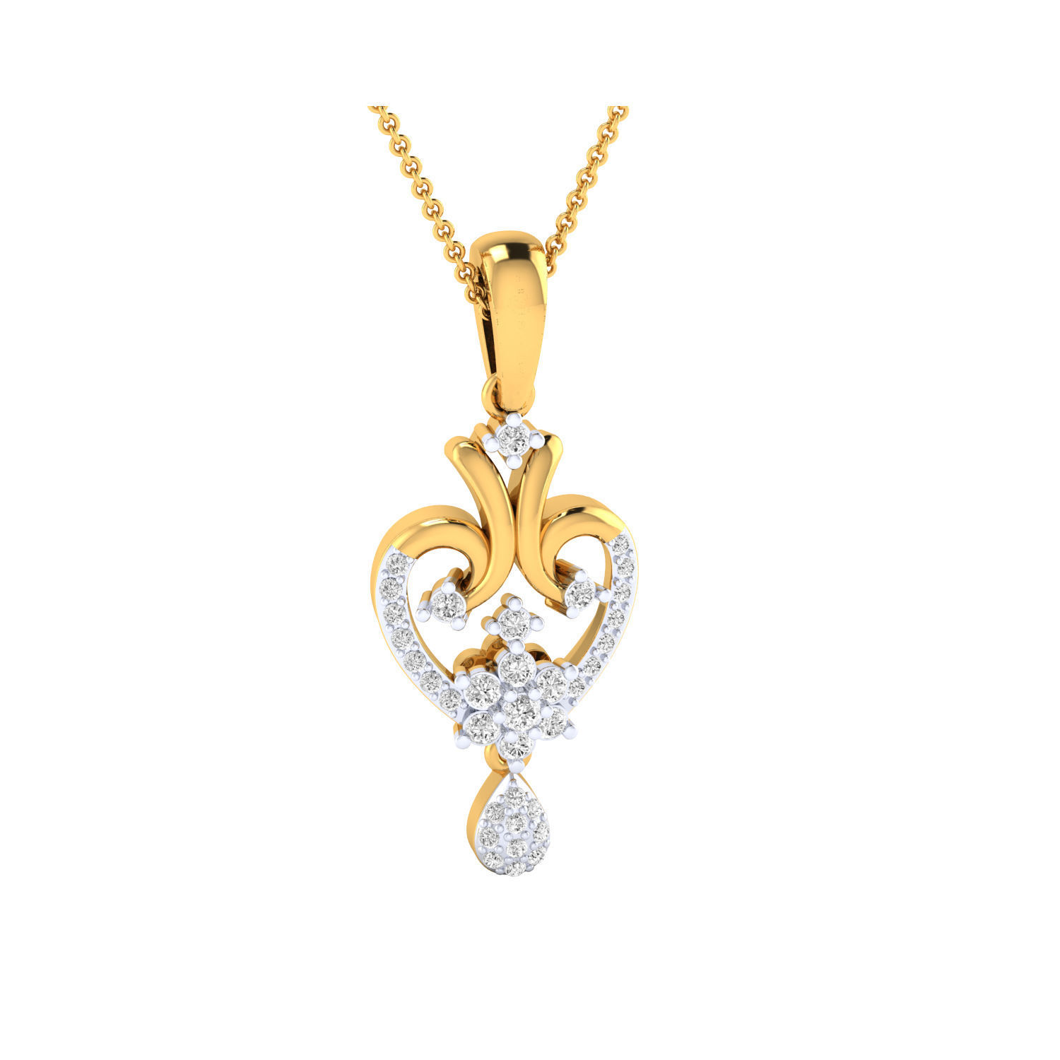 Women Pendant STL OBJ FBX Renders Details 3D print model_11