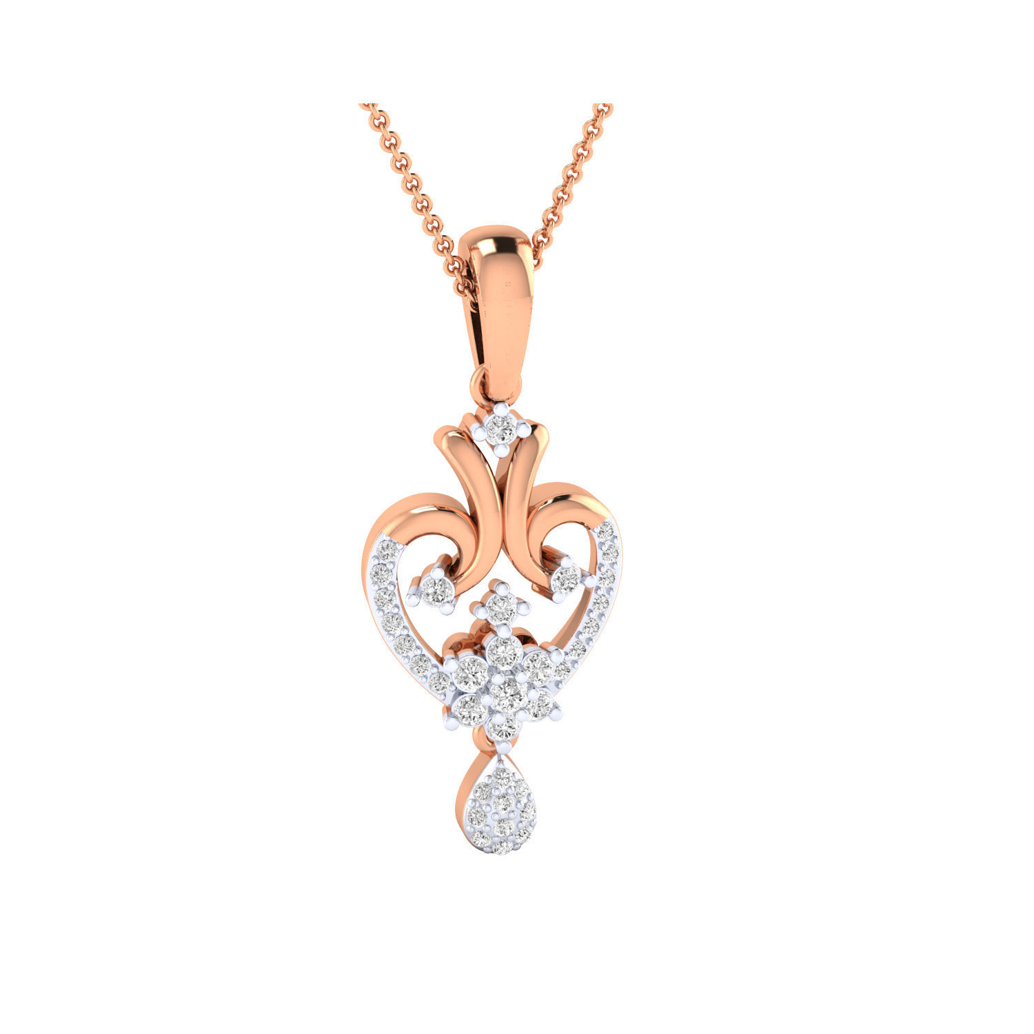 Women Pendant STL OBJ FBX Renders Details 3D print model_6