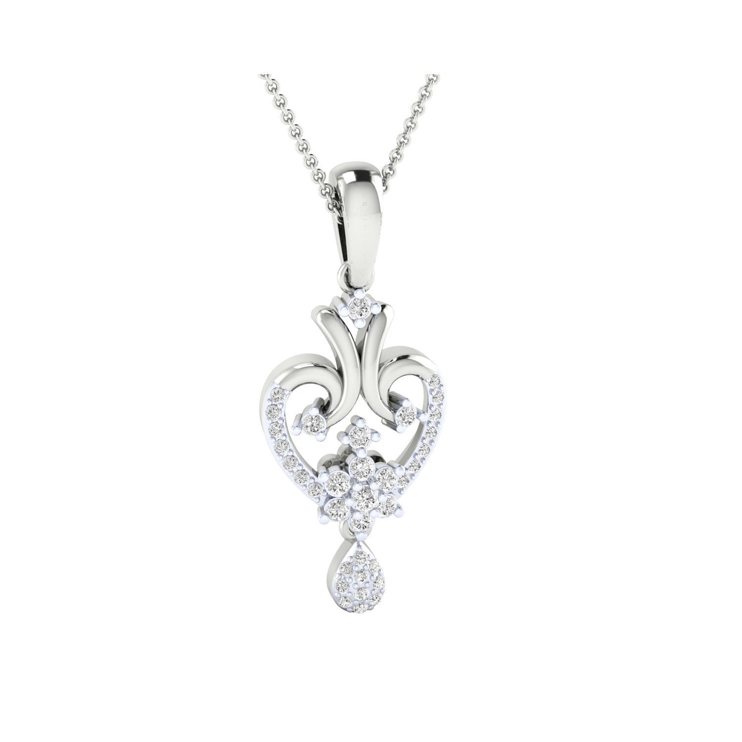 Women Pendant STL OBJ FBX Renders Details 3D print model_8