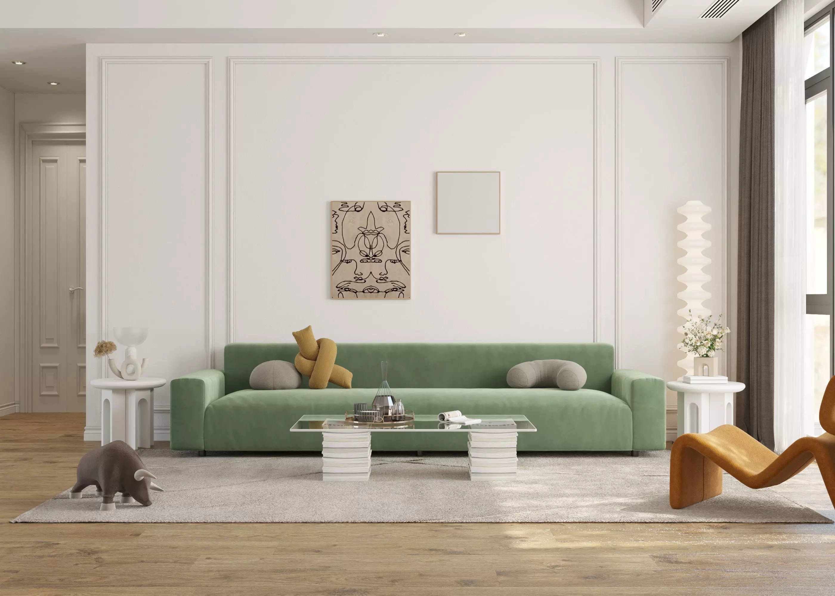 Modern residential indoor 3 d model 3D model_0