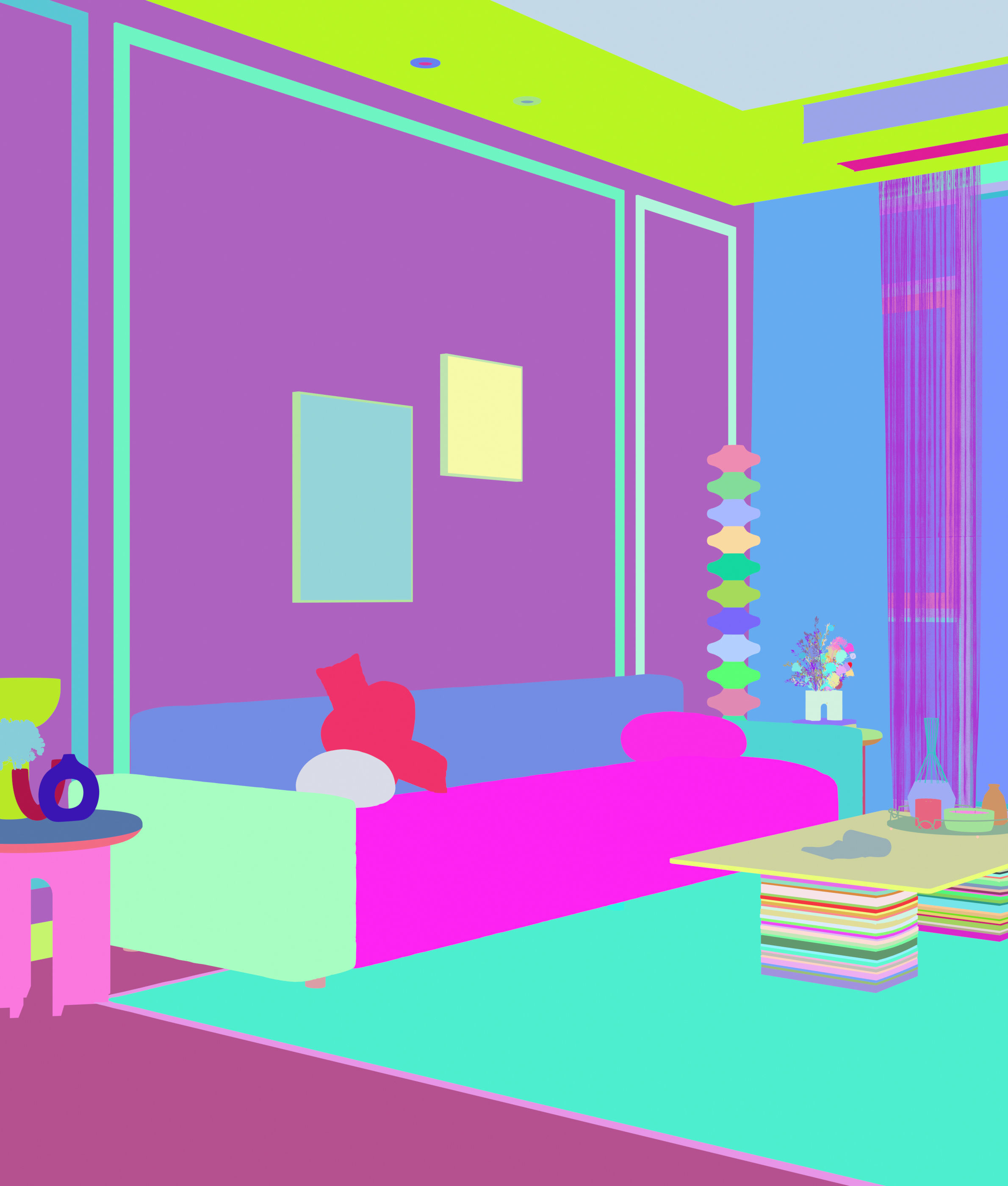 Modern residential indoor 3 d model 3D model_11