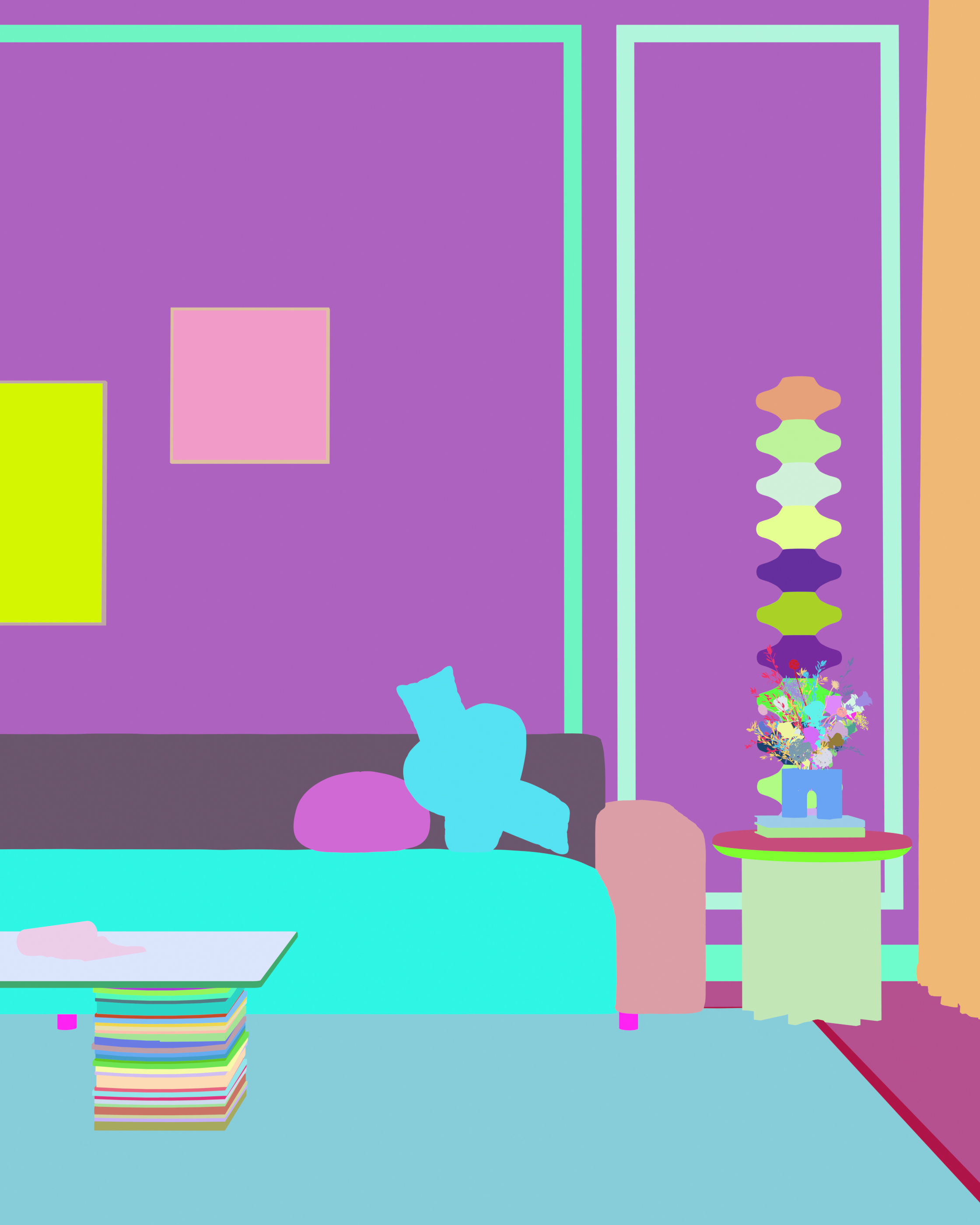 Modern residential indoor 3 d model 3D model_9