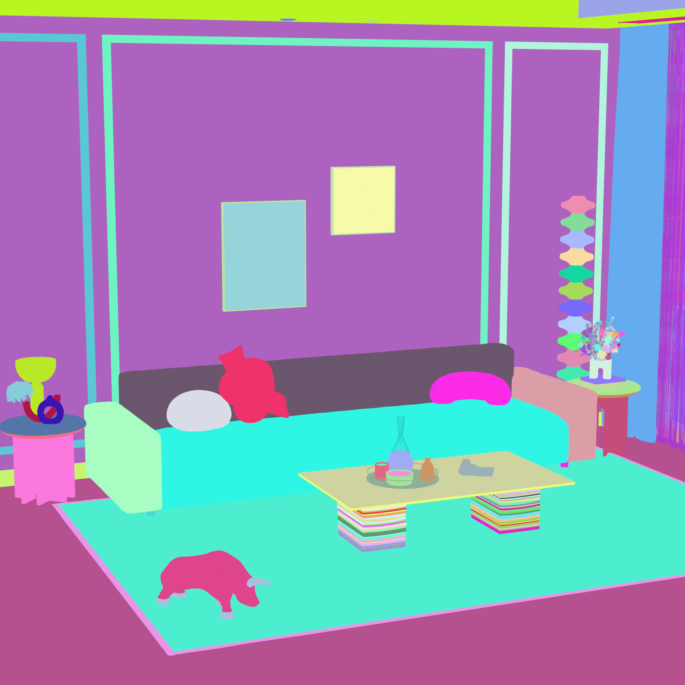 Modern residential indoor 3 d model 3D model_15