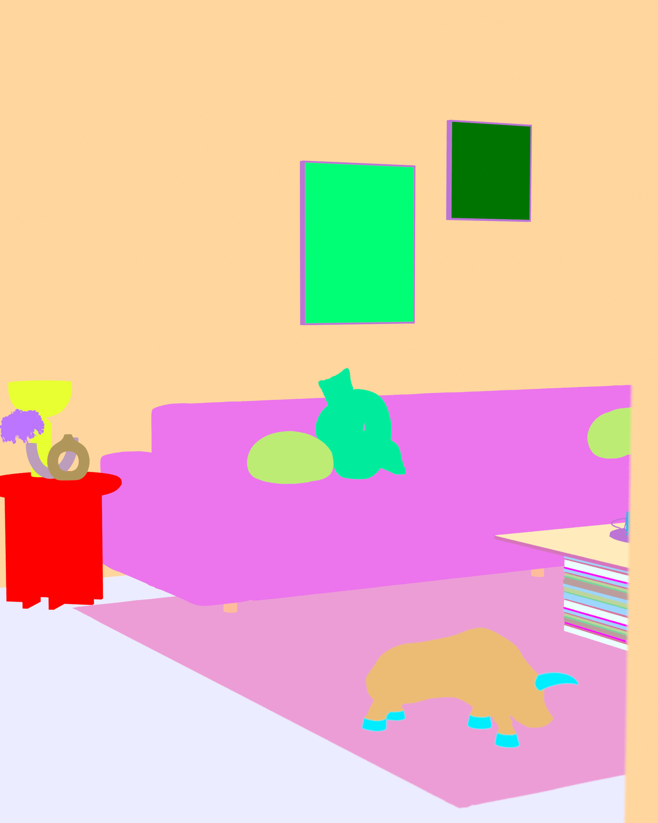 Modern residential indoor 3 d model 3D model_13