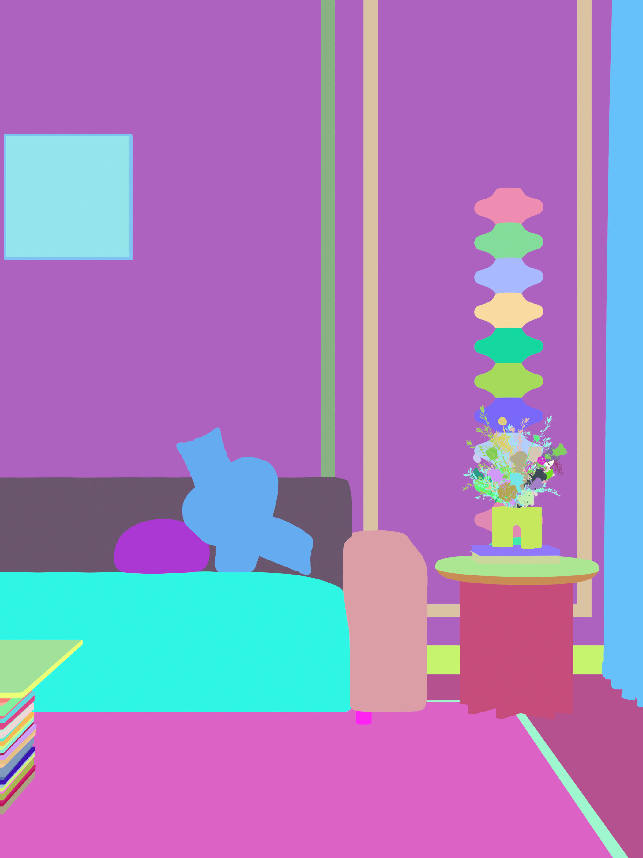 Modern residential indoor 3 d model 3D model_6